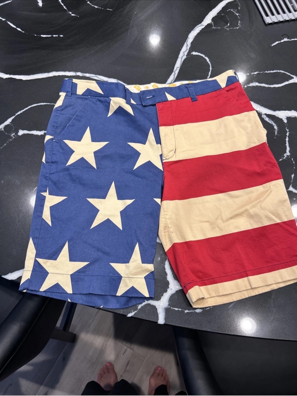 Loudmouth Men's Stars & Stripes Shorts - Blue, Red & Cream